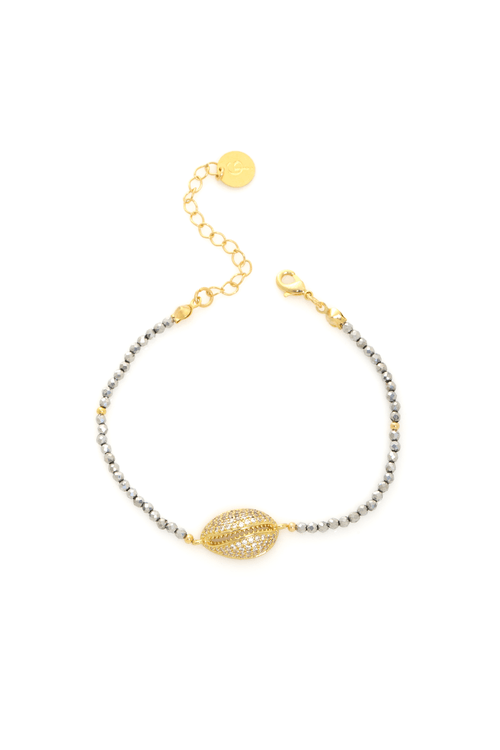 Pulseira Cristais Búzio Cravejado