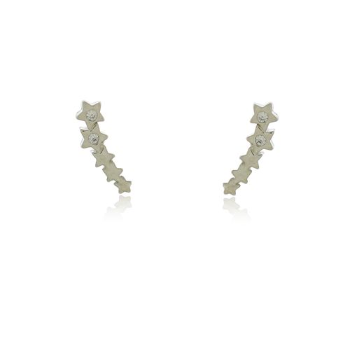 Brinco Estrelas Lisas Pontos de Luz