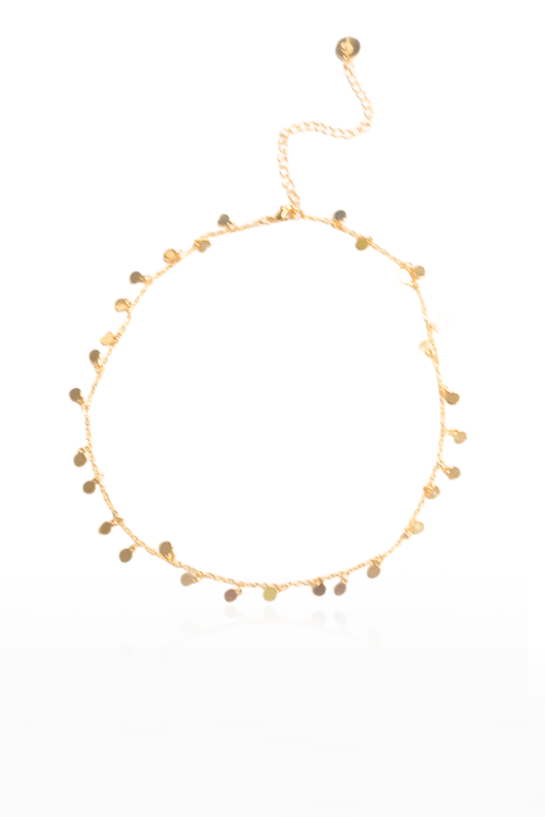 Choker Curto Circulos Lisos Pendurados