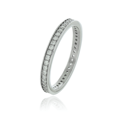 Anel Aparador Cravejado Volta Lisa