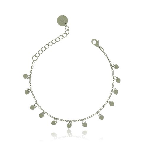 Pulseira Corações Lisos Pendurados