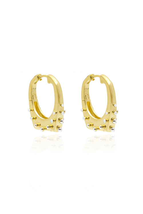 Argola Bolinhas Altas