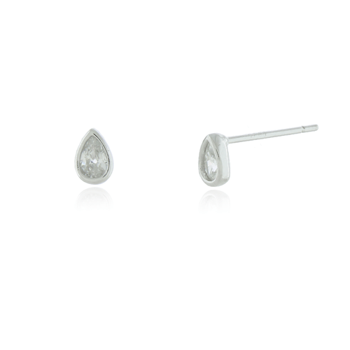 Brinco Pedra Gota Volta Lisa PP