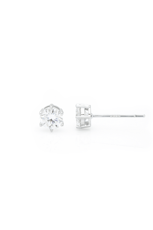 Brinco Moissanite Pedra Círculo