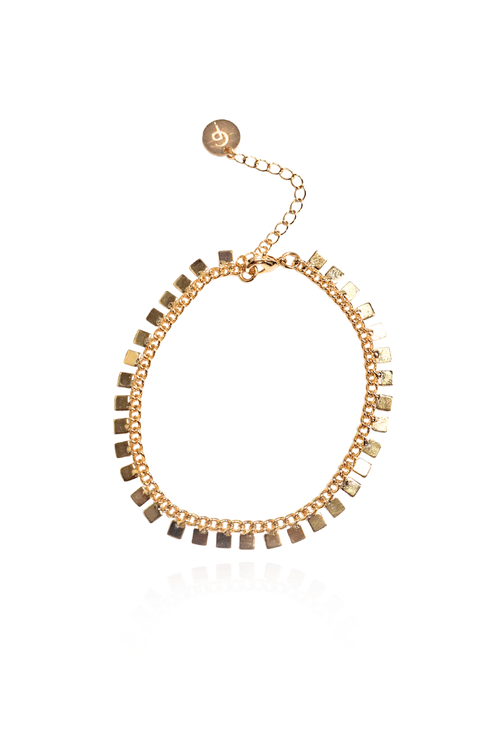 Pulseira Quadradinhos Lisos Pendurados