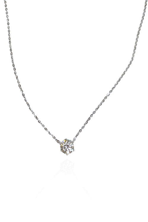 Colar Moissanite Pedra Círculo G