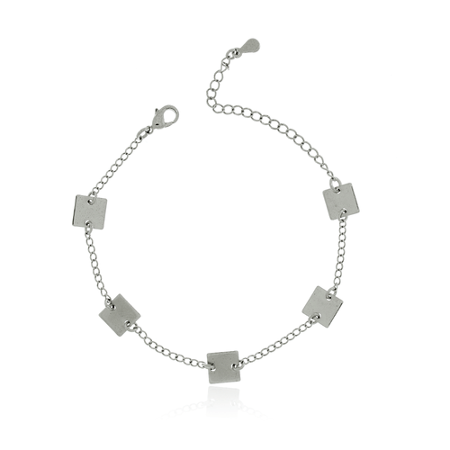 Pulseira Quadrados Lisos Espaçados