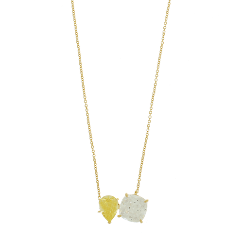 Colar Pedras Quadrado Gota