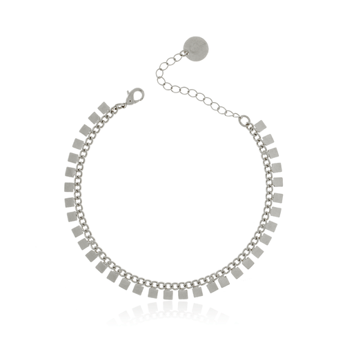 Pulseira Quadradinhos Lisos Pendurados
