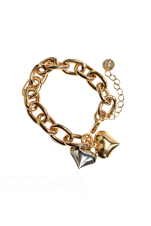 Pulseira Elos Corações Cheios