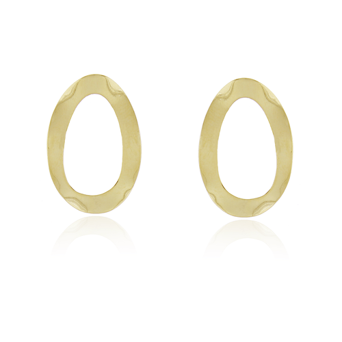 Brinco Oval Ondulado