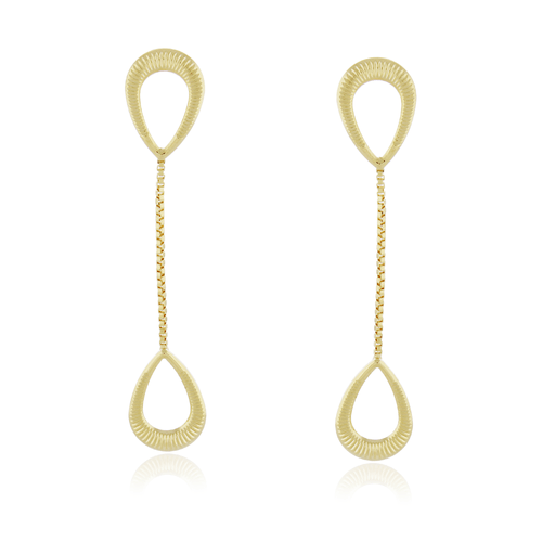 Brinco Gotas Trabalhadas Veneziana