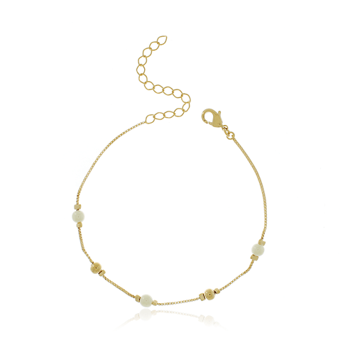 Pulseira Pérolas Bolinhas Lisas