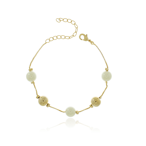 Pulseira Esferas Lisas Peroladas