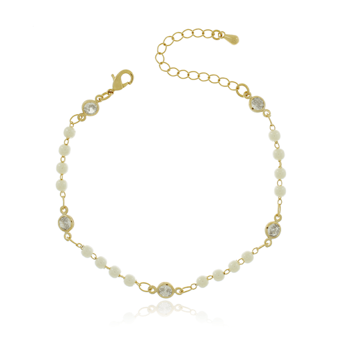 Pulseira Pérolas Pontos de Luz