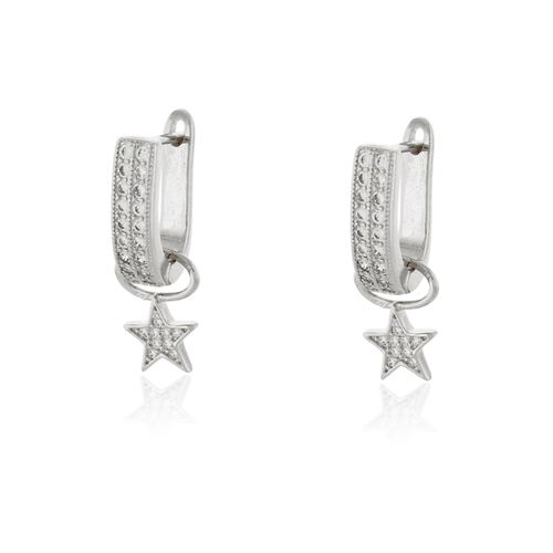 Argola Duas Voltas Estrela Cravejada