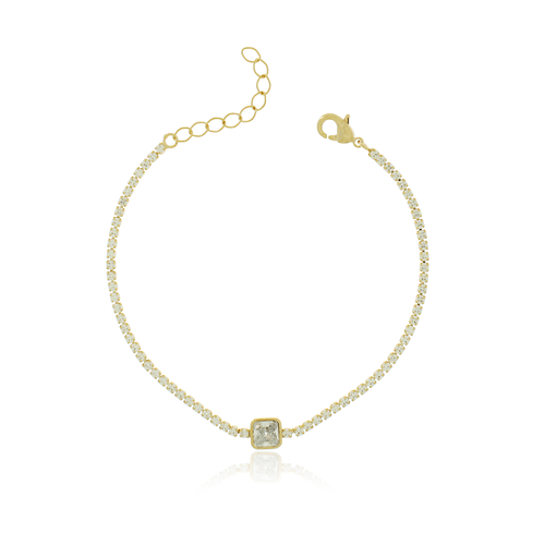 Pulseira Riviera Pedra Quadrada