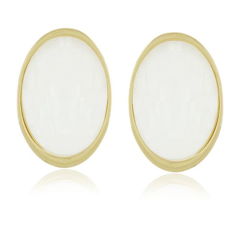 Brinco Oval Madrepérola
