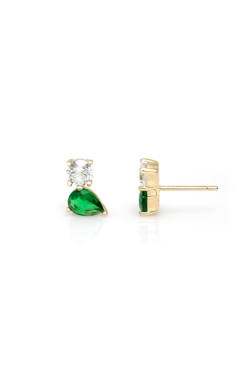 Brinco Pedra Gota Círculo