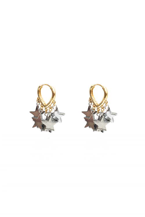 Argola Estrelas Hematitas Penduradas
