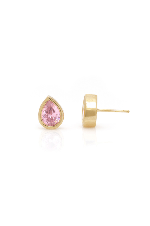 Brinco Pedra Gota Volta Lisa