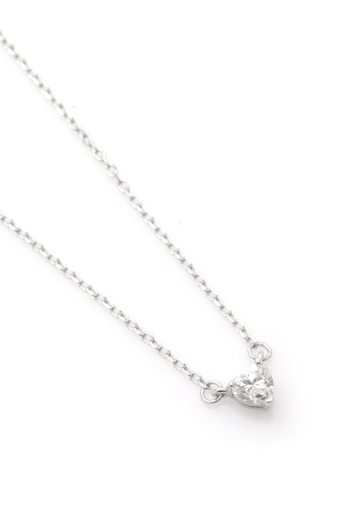 Colar Moissanite Pedra Coração