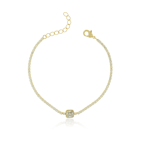 Pulseira Riviera Pedra Quadrada