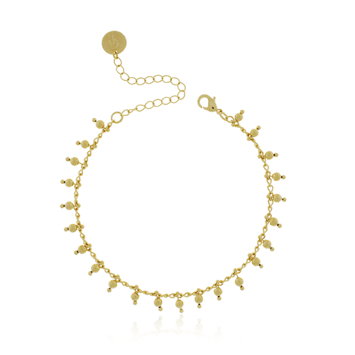 Pulseira Bolinhas Lisas Penduradas