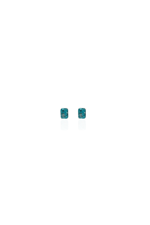 Brinco Lab Grown Pedra Retangular
