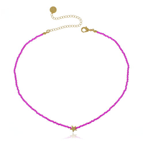 Choker Cristais Estrela Lisa Meio
