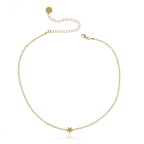 Choker Cristais Estrela Lisa Meio