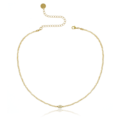 Choker Toda Cristal Pérola Barroca