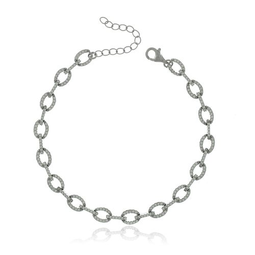 Pulseira Ovais Cravejados Vazados