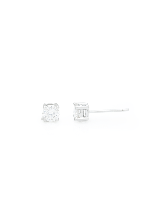 Brinco Moissanite Pedra Círculo Volta Quadrada M
