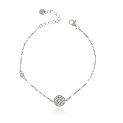 Pulseira Círculo Cravejado Ponto de Luz