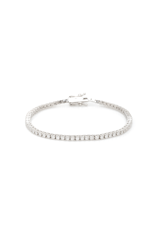 Pulseira Moissanite Riviera Quadradinhos 1.9MM