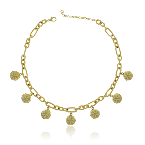 Colar Elos Esferas Flor