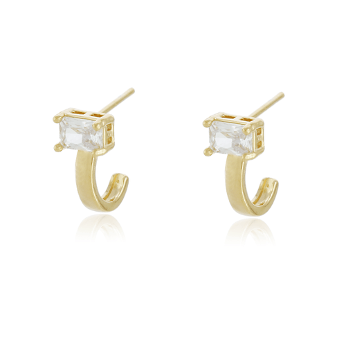 Argolinha Pedra Retangular