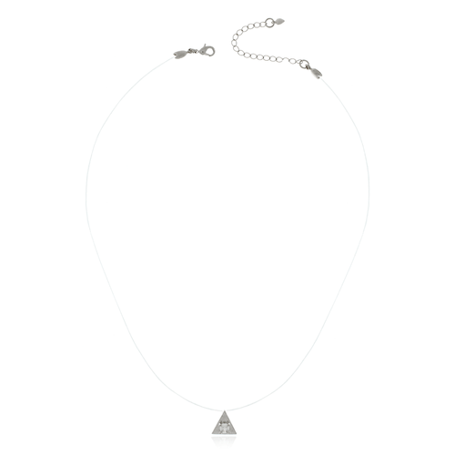 Colar Fio de Nylon Triangulo Ponto de Luz