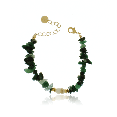 Pulseira Cascalhos Pérola Barroca Entremeios Argolinhas
