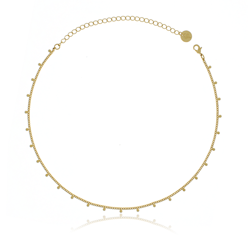 Choker Bolinhas Penduradas Fino