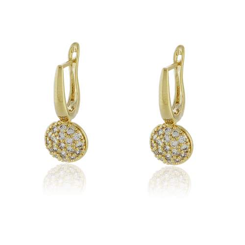 Argola Harpa Círculo Cravejado