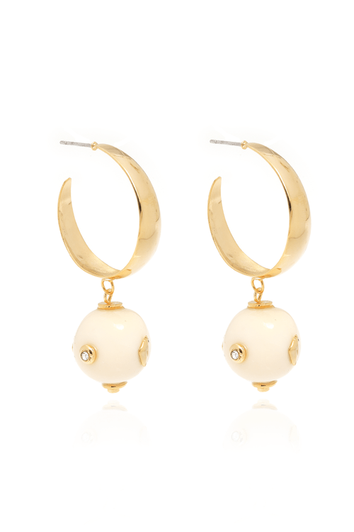 Argola Esfera Resina Pontos de Luz Losango