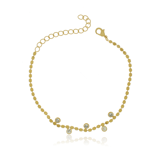 Pulseira Corrente Chapinhas Pontos de Luz