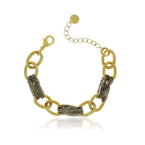 Pulseira Elos Correntes Entrelaçados