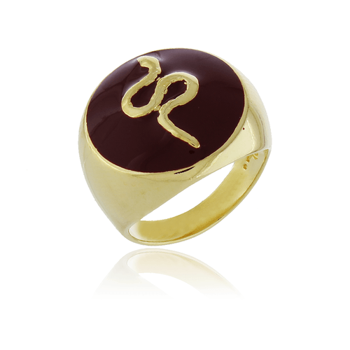 Anel Serpente Esmaltado