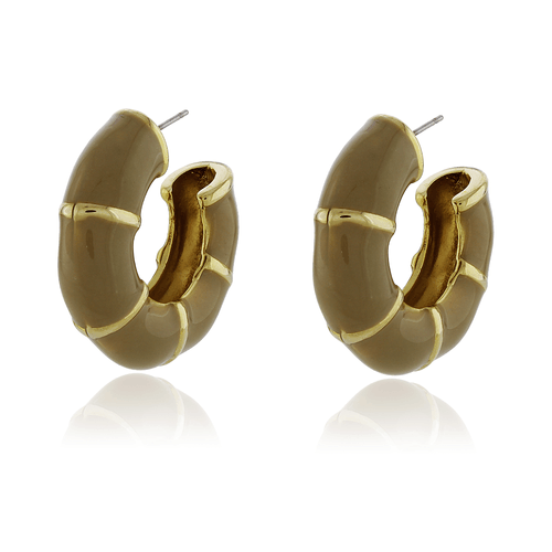 Argola Esmaltada Voltas Lisas