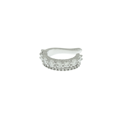 Piercing Metade Pedras Círculos Cravejado