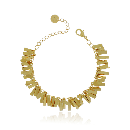 Pulseira Plaquinhas Retangulares Penduradas