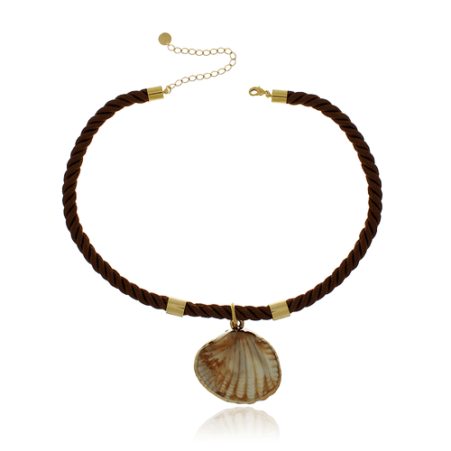 Colar Cadarço Torcido Concha